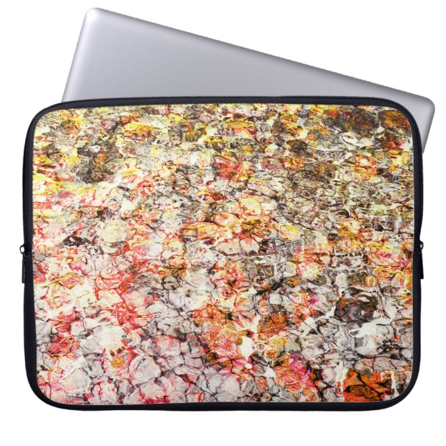 Cool, modern, colourful abstract background laptop sleeve (Front)