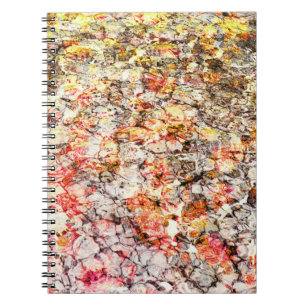 Cool, modern, colourful abstract background notebook