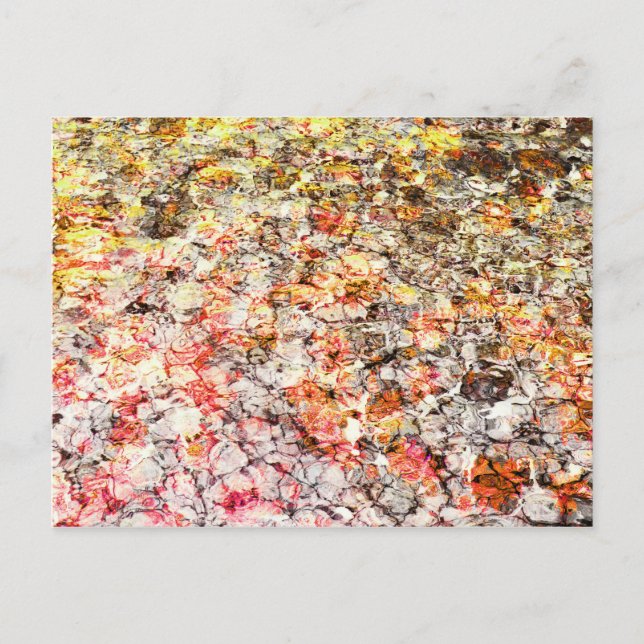 Cool, modern, colourful abstract background postcard (Front)