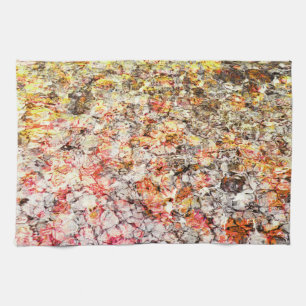 Cool, modern, colourful abstract background tea towel