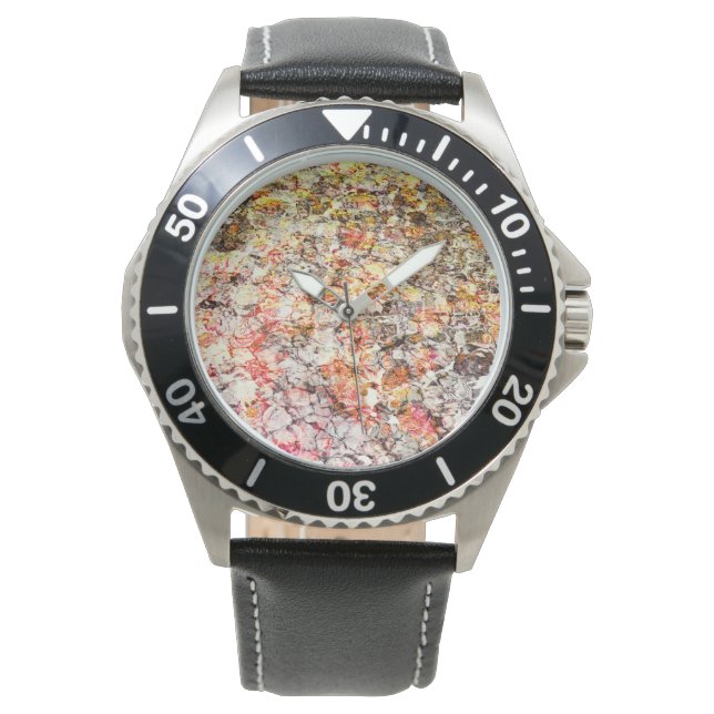 Cool, modern, colourful abstract background watch (Front)