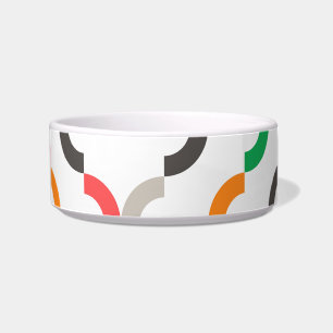 Cool, modern, colourful, trendy circular geometric bowl