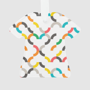 Cool, modern, colourful, trendy circular geometric ornament