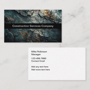 Cool Modern Construction Business Cards