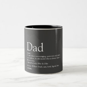 Cool Modern Dad Definition Saying Two-Tone Coffee Mug