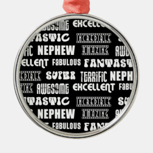 Cool Modern Design 4 Nephews  Positive Words Metal Tree Decoration