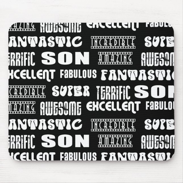 Cool Modern Design 4 Sons  Positive Words Mouse Mat (Front)
