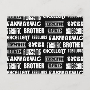 Cool Modern Design for Brothers : Positive Words Postcard