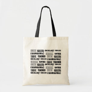 Cool Modern Design for Teachers : Positive Words Tote Bag