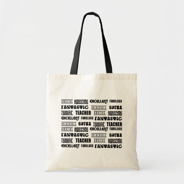 Cool Modern Design for Teachers : Positive Words Tote Bag (Front)