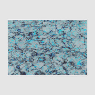 Cool, modern digital art of blue watercolor tissue paper