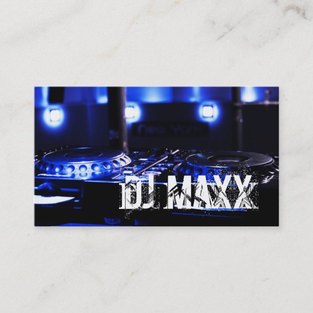 Cool Modern DJ Music Club Business Card (Front)