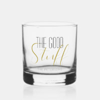 Cool Modern Elegant Good Stuff Gold Black Name