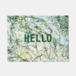 Cool modern floral flower pattern art design doormat