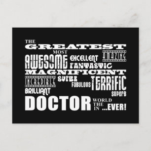 Cool Modern Fun Doctors Greatest Doctor World Ever Postcard