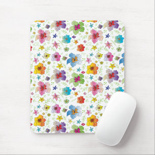 Cool Modern Fun Flower Pattern Mouse Mat