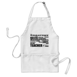 Cool Modern Fun Teachers : Greatest Teacher World Standard Apron