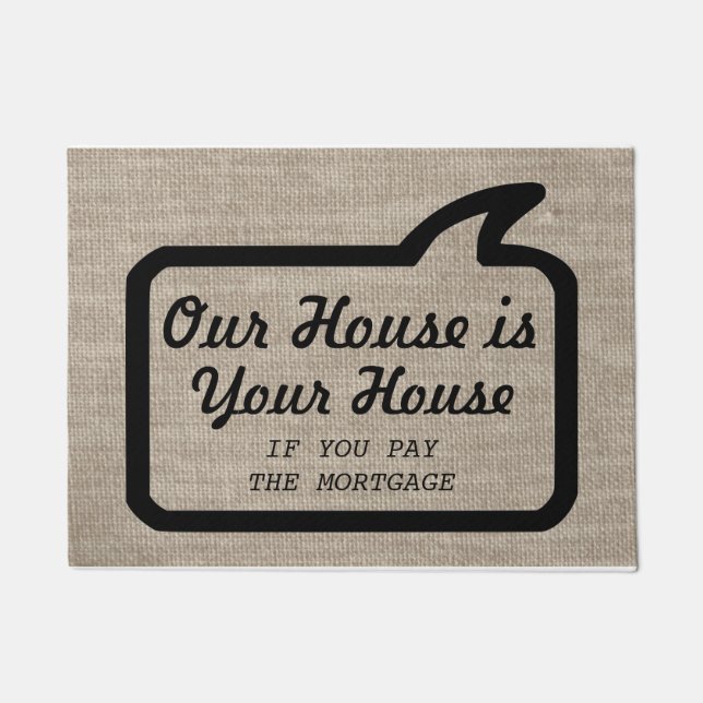 Cool Modern Funny Hilariously Rude Doormat (Front)