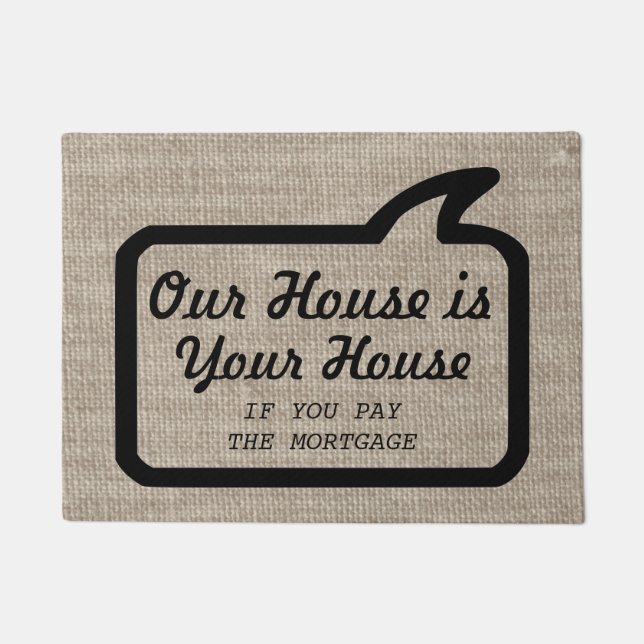 Cool Modern Funny Hilariously Rude Doormat (Front)