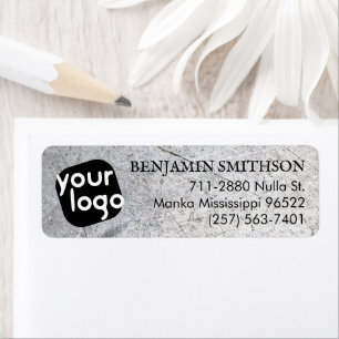 Cool Modern Grey Distressed Custom Return Address