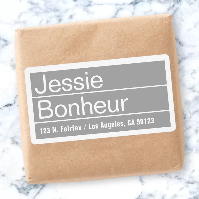 Cool Modern Grey Return Address (Creator Uploaded)