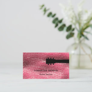 Cool & Modern Guitar Teacher Music Business Card