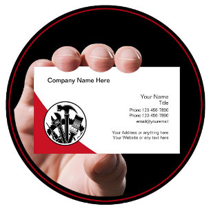 Cool Modern Handyman Construction Business Card