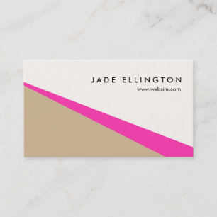 Cool Modern Hot Pink Abstract Geometric Business Card