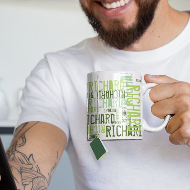 cool & modern lime name, typography mug (Creator Uploaded)