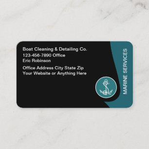 Cool Modern Marine Services Business Card