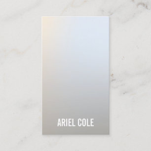 Cool Modern Minimalist Soft Silver Professional Business Card