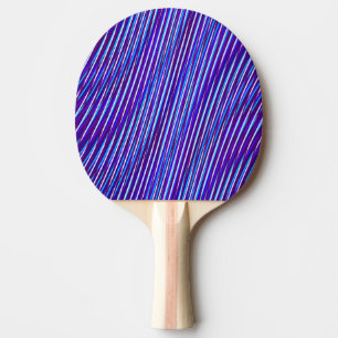 Cool & Modern Moiré Effect Abstract Blue Purple Ping Pong Paddle