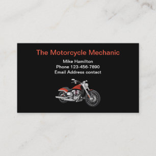 Cool Modern Motorcycle Mechanic  Business Card