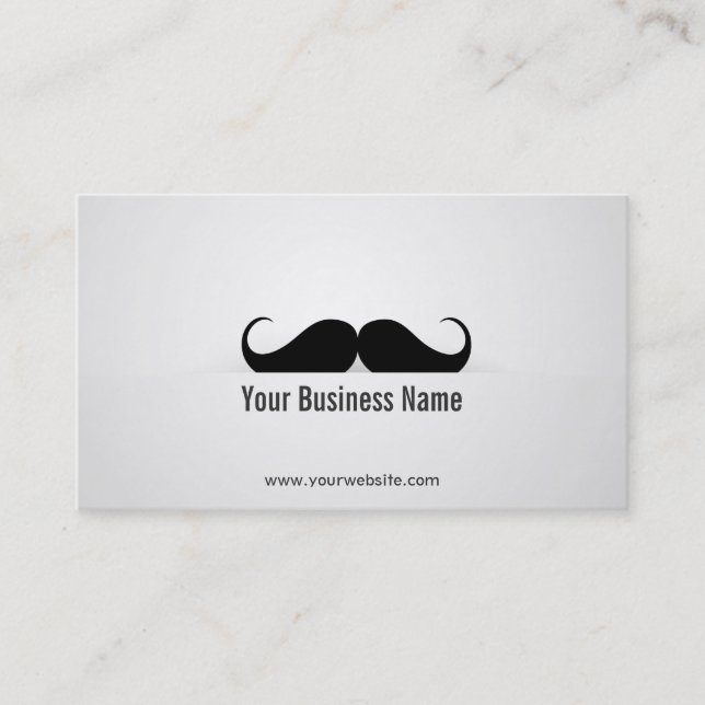 Cool Modern Moustache Business Card (Front)