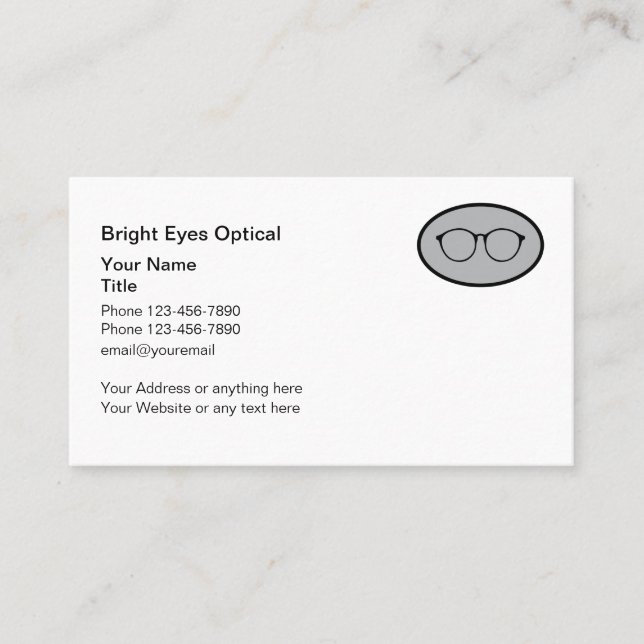 Cool Modern Ophthalmologist Eye Doctor Business Card (Front)