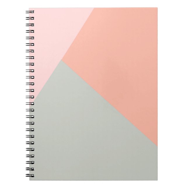 Cool modern pastel colours abstract pattern notebook (Front)