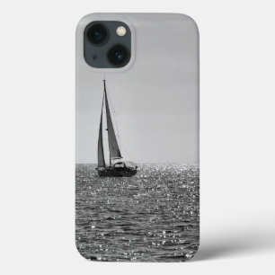 Cool modern photo of sail boat in summer iPhone 13 case