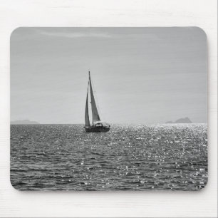 Cool modern photo of sail boat in summer mouse mat