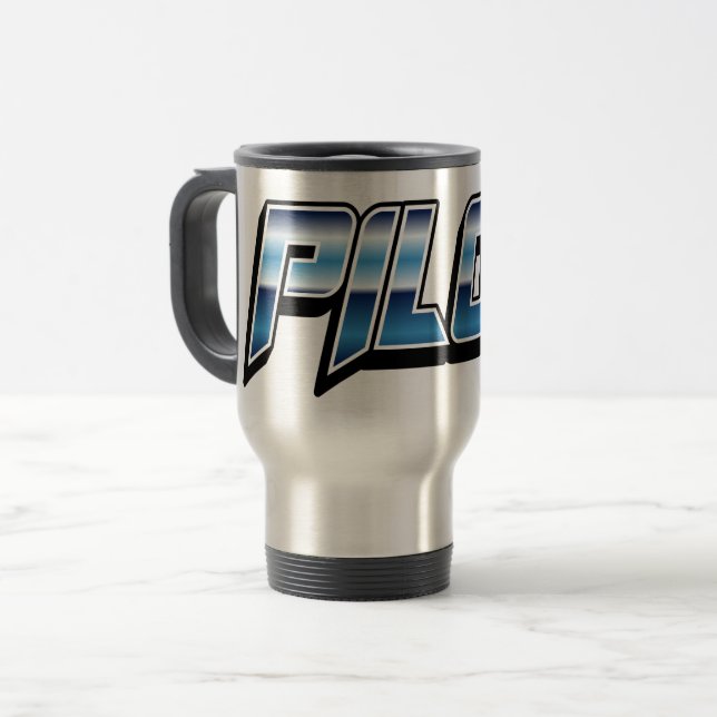 Cool Modern Pilot Travel Mug  (Front Left)