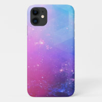 Cool Modern Pink & Blue Space Galaxy