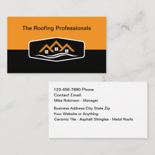 Cool Modern Roofing Service Business Cards