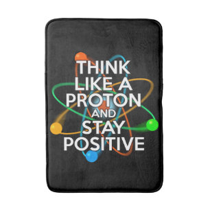 Cool Modern Science Positive Quote Bath Mat