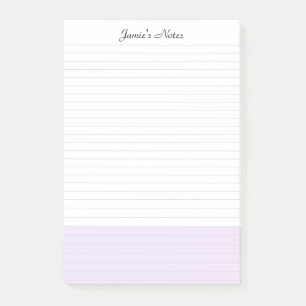 Cool Modern Simple Pink Lined  Post-it Notes