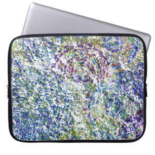 Cool, modern, trendy colourful abstract background laptop sleeve