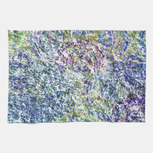 Cool, modern, trendy colourful abstract background tea towel