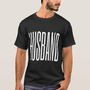 Cool modern trendy simple black Husband mens T-Shirt