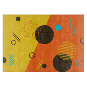 Cool, modern, trendy, urban Memphis illustration Cutting Board