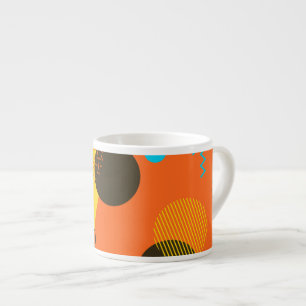 Cool, modern, trendy, urban Memphis illustration Espresso Cup