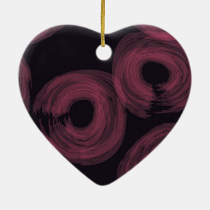 Cool, modern, trendy watercolor brush illustration ceramic tree decoration