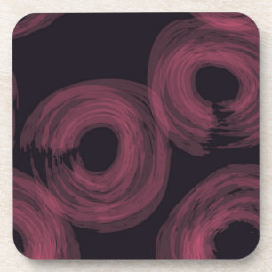 Cool, modern, trendy watercolor brush illustration coaster